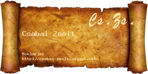 Csabai Zsolt névjegykártya